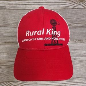 RURAL KING FARM AND HOME STORE RED MESH BASEBALL HAT CAP